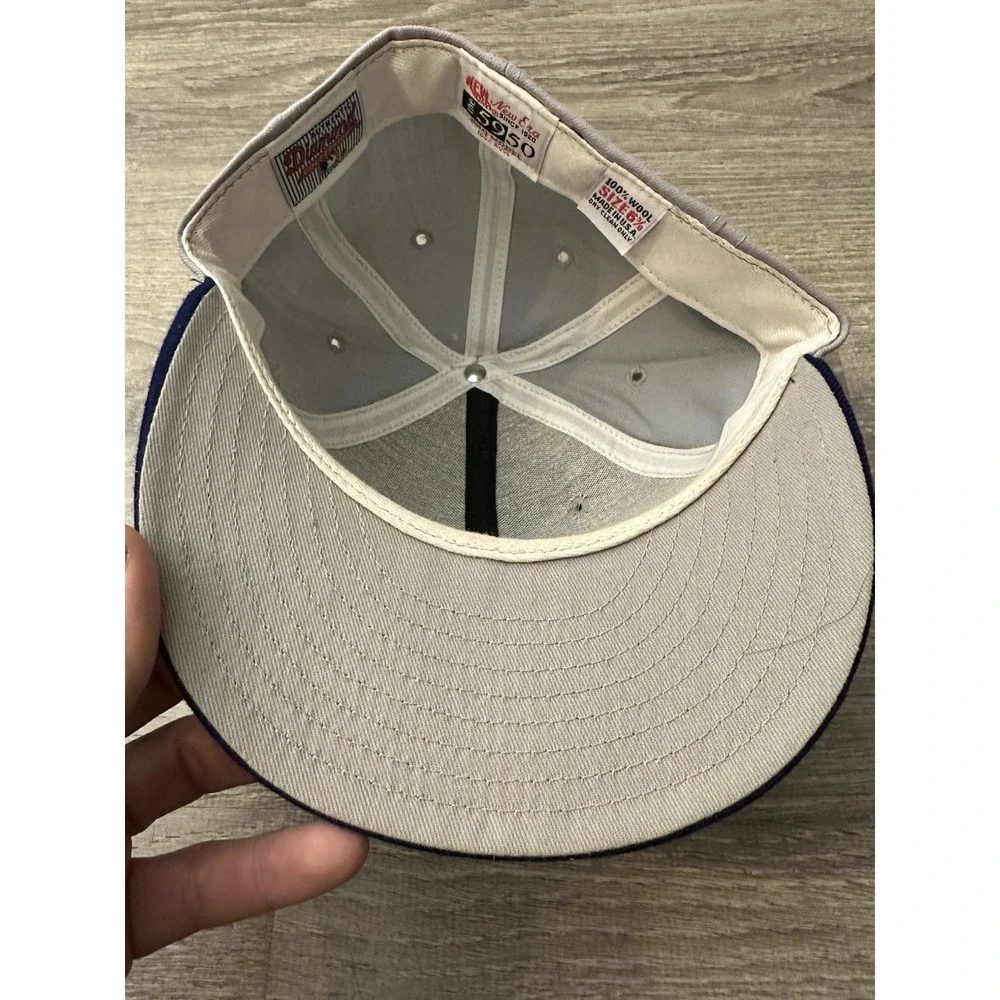 VINTAGE 90's NEW ERA KANSAS CITY ROYALS COLORWAY 6 5/8 PRO MODEL DIAMOND HAT